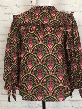 NWT Olivia James The Label Emma Top Size XS Ruffles Moroccan Multi Floral